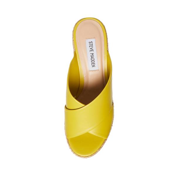 Steve Madden Elzie Heel Høye Hæler Dame Gul | SM-071YV