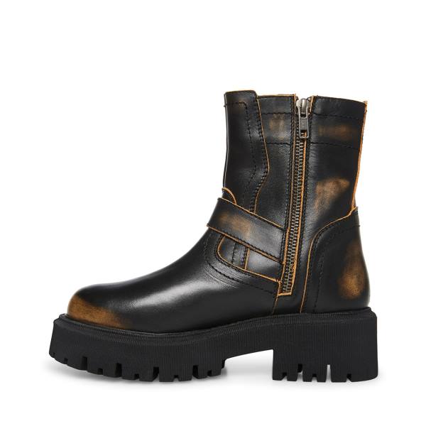 Steve Madden Excursion Distressed Ankelstøvletter Dame Svarte | SM-904QK