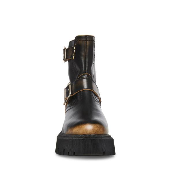 Steve Madden Excursion Distressed Ankelstøvletter Dame Svarte | SM-904QK