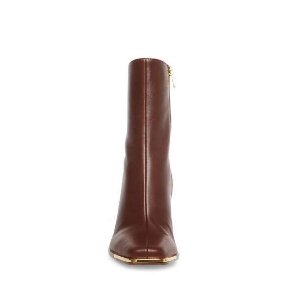 Steve Madden Falcon Lær Ankelstøvletter Dame Brune | SM-540UY