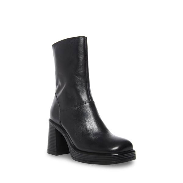 Steve Madden Fantsie Lær Ankelstøvletter Dame Svarte | SM-341FK