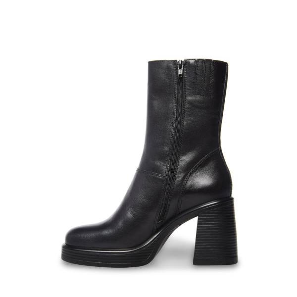 Steve Madden Fantsie Lær Ankelstøvletter Dame Svarte | SM-341FK