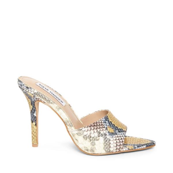 Steve Madden Feisty Snake Heel Høye Hæler Dame Slangeprint | SM-453IS