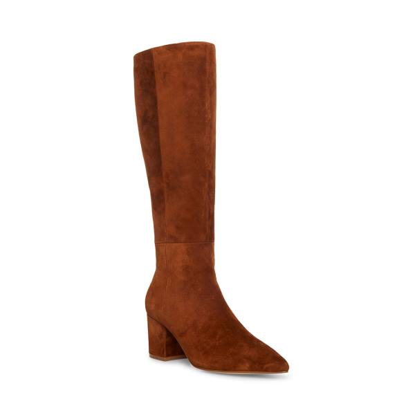 Steve Madden Forrest Semsket Skinn Støvler Dame Brune | SM-905GH