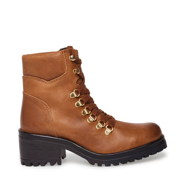 Steve Madden Galway Cognac Lær Ankelstøvletter Dame Brune | SM-479NM