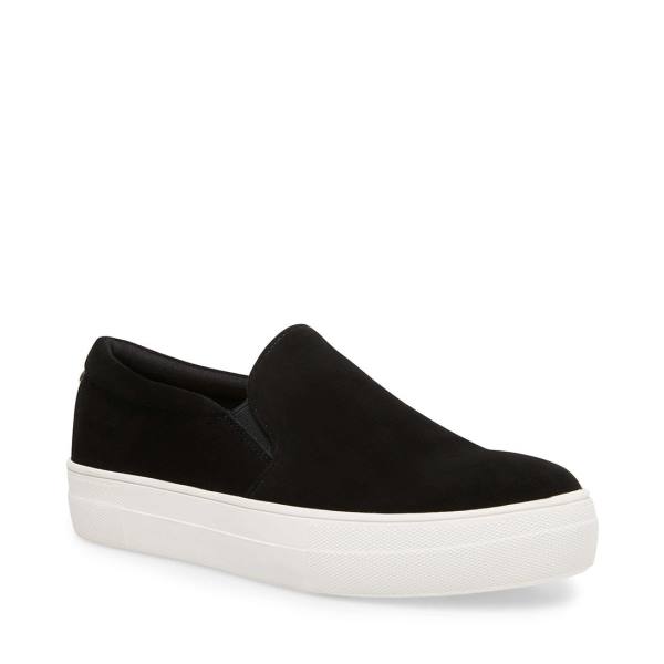 Steve Madden Gills Semsket Skinn Joggesko Dame Svarte | SM-850DA