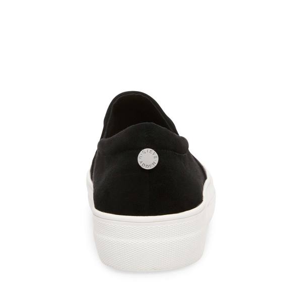 Steve Madden Gills Semsket Skinn Joggesko Dame Svarte | SM-850DA