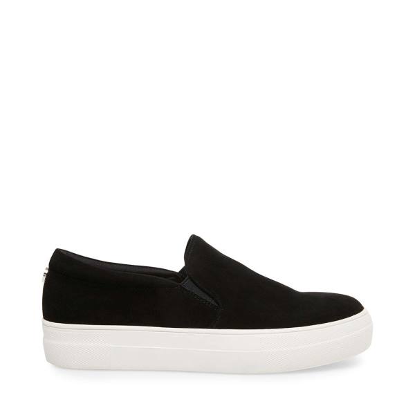 Steve Madden Gills Semsket Skinn Joggesko Dame Svarte | SM-850DA