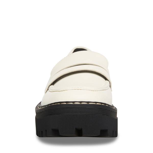Steve Madden Haazel Ivory Loafers Dame Hvite | SM-536FR
