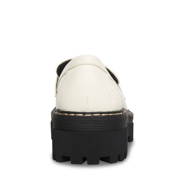 Steve Madden Haazel Ivory Loafers Dame Hvite | SM-536FR