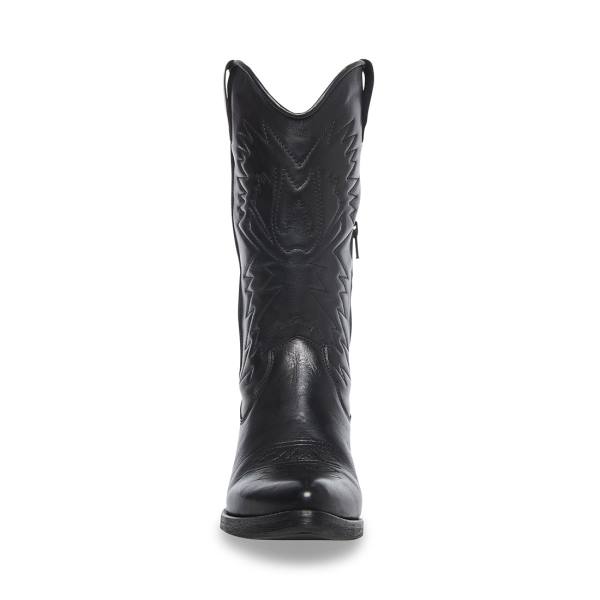 Steve Madden Hayward Lær Støvler Dame Svarte | SM-157ZE