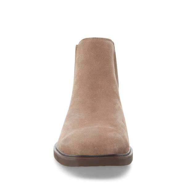 Steve Madden Insider Taupe Semsket Skinn Støvler Herre Grå Brune | SM-104AS