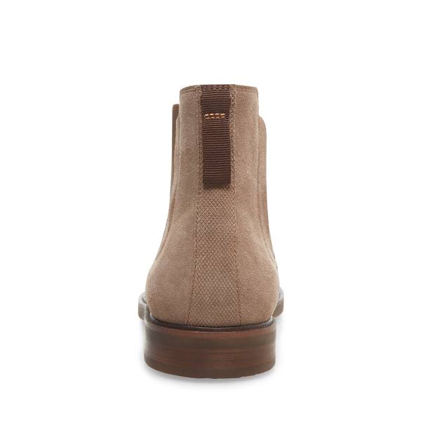 Steve Madden Insider Taupe Semsket Skinn Støvler Herre Grå Brune | SM-104AS