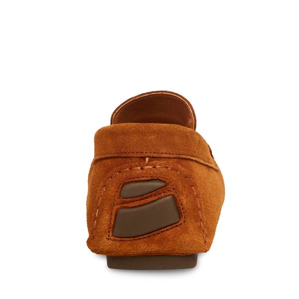 Steve Madden Italo Cognac Semsket Skinn Loafers Herre Brune | SM-064BG