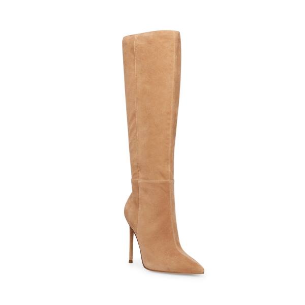 Steve Madden Izetta Taupe Semsket Skinn Støvler Dame Grå Brune | SM-175LO