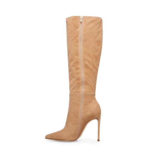 Steve Madden Izetta Taupe Semsket Skinn Støvler Dame Grå Brune | SM-175LO