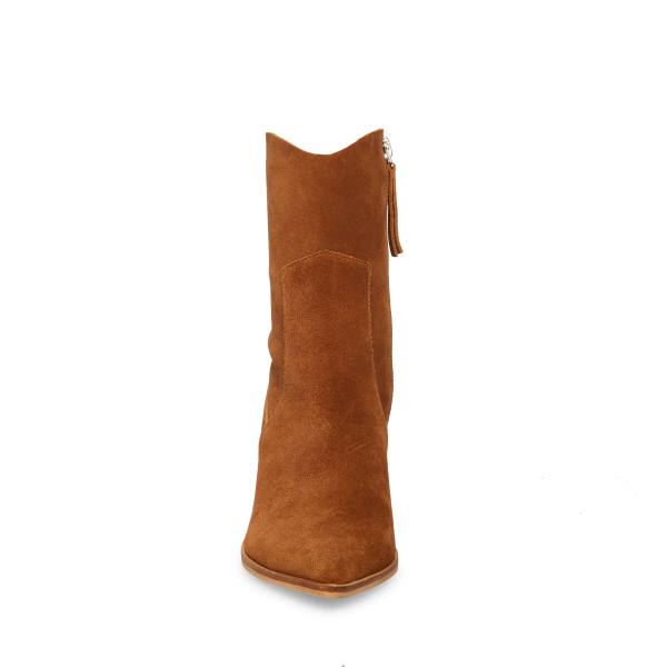 Steve Madden Janetta Semsket Skinn Ankelstøvletter Dame Brune | SM-367FD