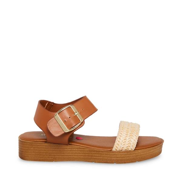 Steve Madden Jdestind Raffia Sandaler Barn Brune | SM-156DC