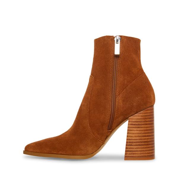 Steve Madden Julina Chestnut Semsket Skinn Ankelstøvletter Dame Brune | SM-954RF