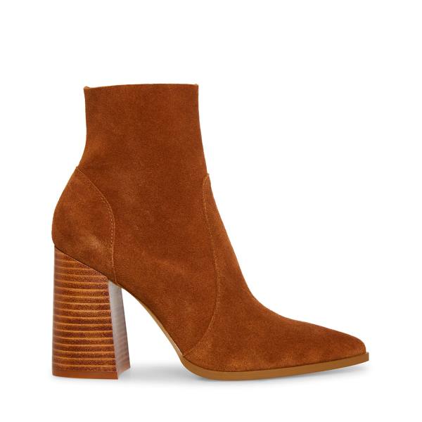 Steve Madden Julina Chestnut Semsket Skinn Ankelstøvletter Dame Brune | SM-954RF