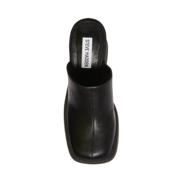 Steve Madden Kam Lær Heel Høye Hæler Dame Svarte | SM-173GH