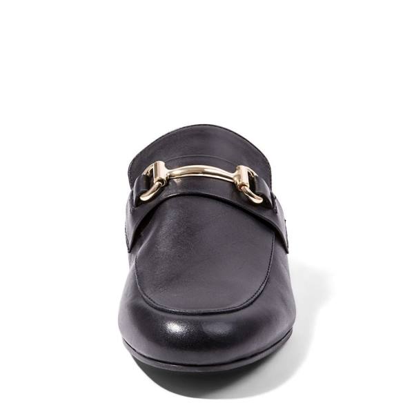 Steve Madden Kandi Lær Flate Sko Dame Svarte | SM-647PL