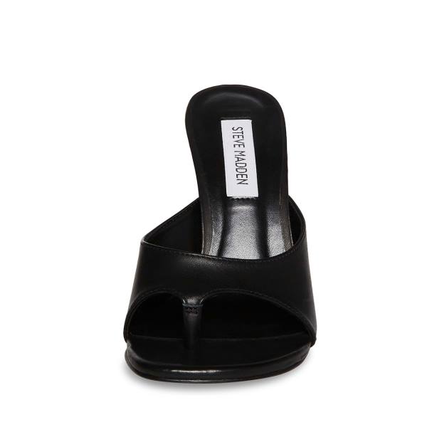 Steve Madden Karina Lær Heel Høye Hæler Dame Svarte | SM-572RB