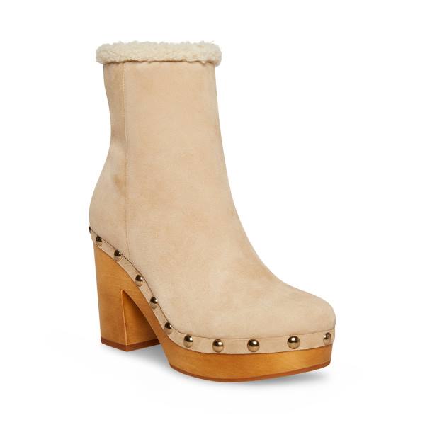 Steve Madden Kent Sand Semsket Skinn Ankelstøvletter Dame Brune | SM-318NW