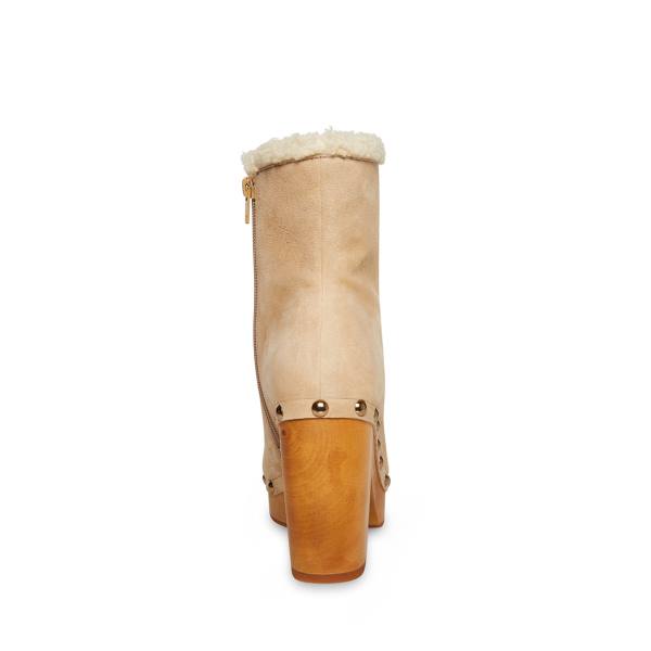 Steve Madden Kent Sand Semsket Skinn Ankelstøvletter Dame Brune | SM-318NW