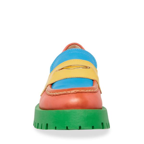 Steve Madden Lawrence Bright Loafers Dame Lyse Multicolor | SM-153TE
