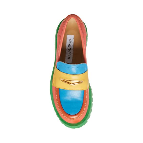 Steve Madden Lawrence Bright Loafers Dame Lyse Multicolor | SM-153TE