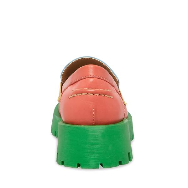 Steve Madden Lawrence Bright Loafers Dame Lyse Multicolor | SM-153TE