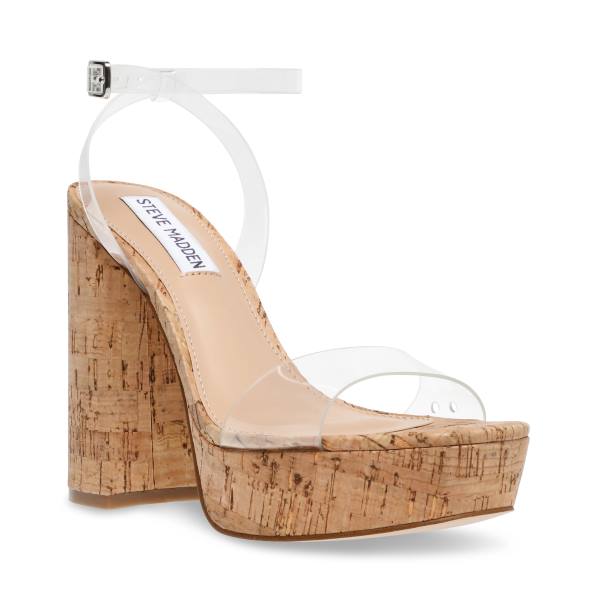 Steve Madden Lessa Heel Høye Hæler Dame Clear | SM-468OH