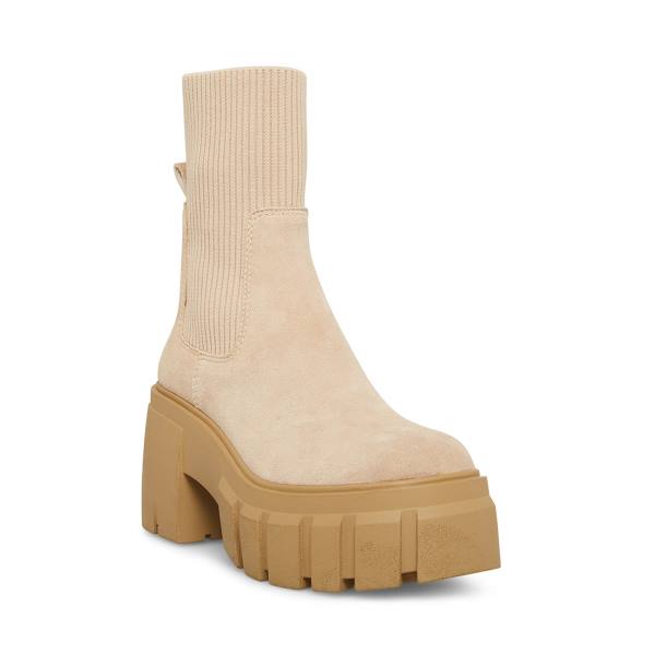 Steve Madden Limit Sand Semsket Skinn Ankelstøvletter Dame Brune | SM-910WP