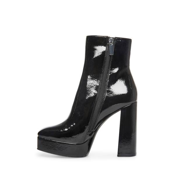 Steve Madden Luisina Patent Ankelstøvletter Dame Svarte | SM-087ID