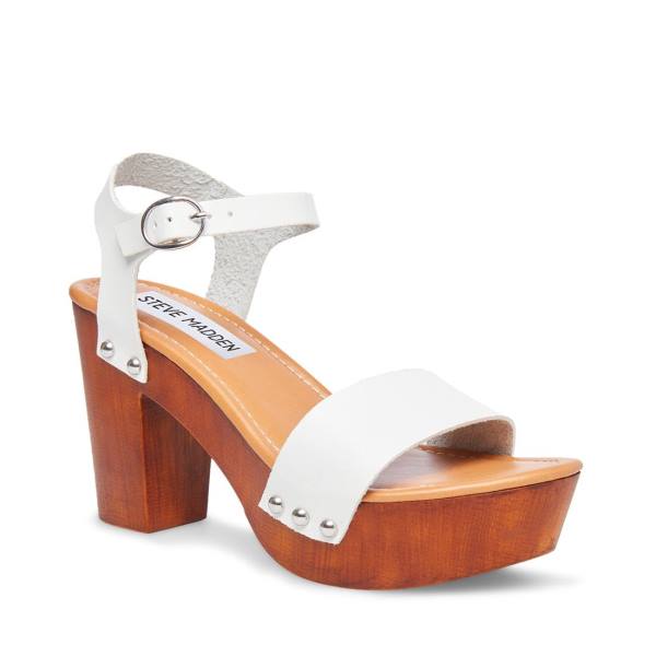Steve Madden Luna Heel Høye Hæler Dame Hvite | SM-582LO