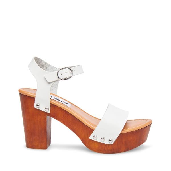 Steve Madden Luna Heel Høye Hæler Dame Hvite | SM-582LO