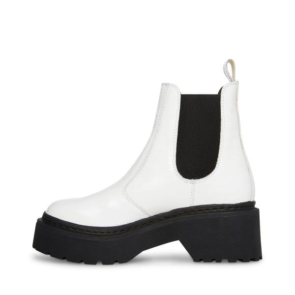 Steve Madden Manzo Patent Ankelstøvletter Dame Hvite | SM-013YA