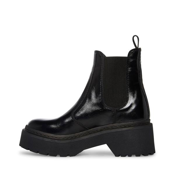 Steve Madden Manzo Patent Ankelstøvletter Dame Svarte | SM-026AN