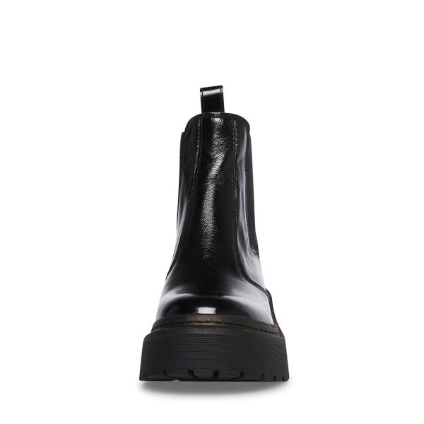 Steve Madden Manzo Patent Ankelstøvletter Dame Svarte | SM-026AN