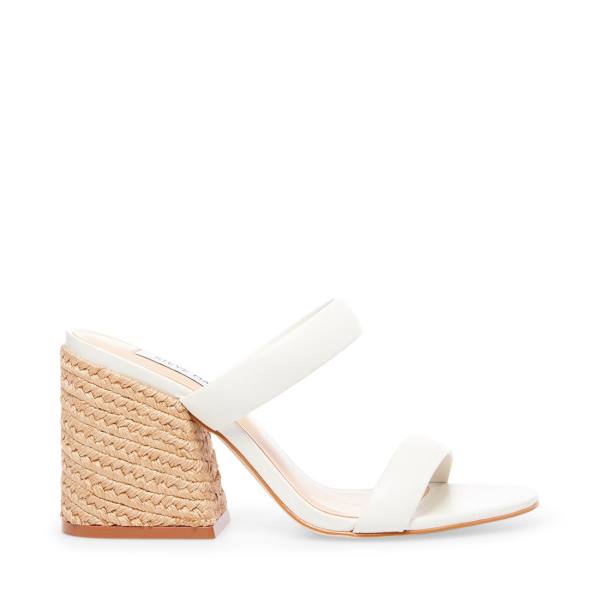 Steve Madden Marcella Lær Heel Høye Hæler Dame Hvite | SM-607AX