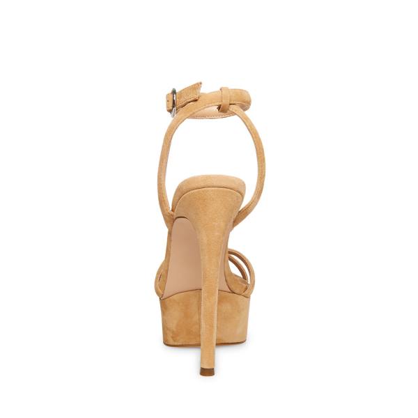 Steve Madden Marciana Camel Semsket Skinn Heel Høye Hæler Dame Brune | SM-724BM