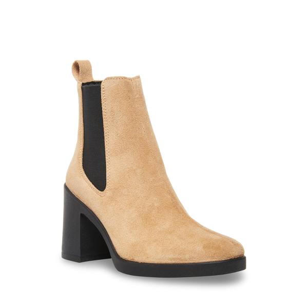 Steve Madden Match Taupe Semsket Skinn Ankelstøvletter Dame Grå Brune | SM-074CF