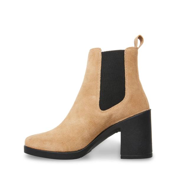 Steve Madden Match Taupe Semsket Skinn Ankelstøvletter Dame Grå Brune | SM-074CF