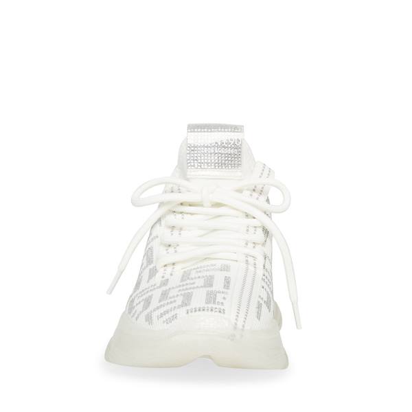 Steve Madden Maxima-s Joggesko Dame Hvite Sølv | SM-735ZP