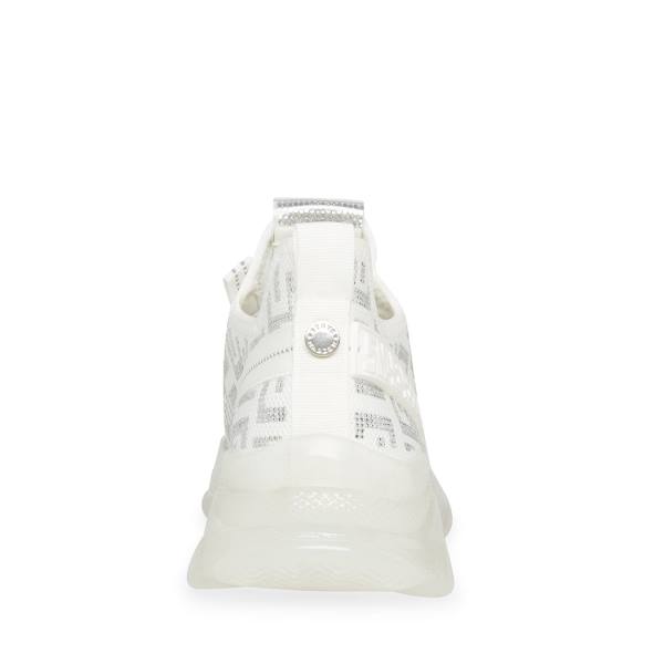 Steve Madden Maxima-s Joggesko Dame Hvite Sølv | SM-735ZP