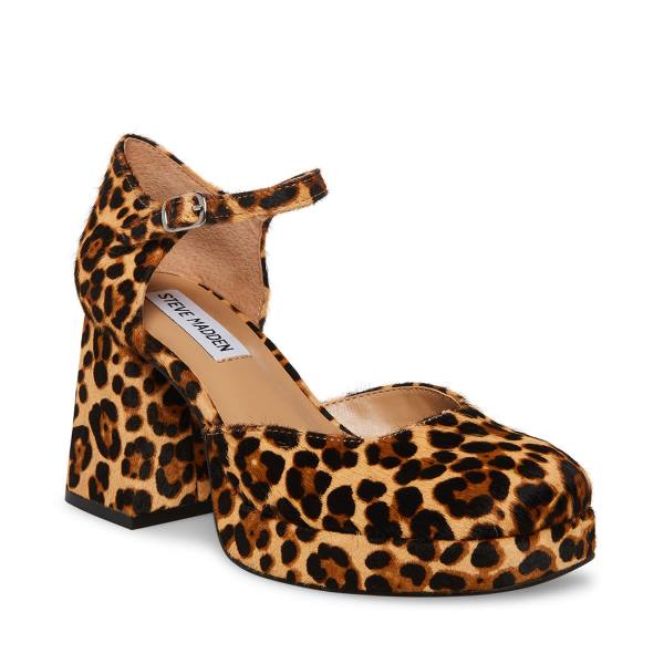 Steve Madden Mimi-l Leopard Heel Høye Hæler Dame Leopard | SM-549KV