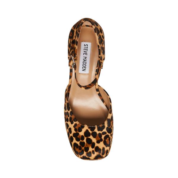 Steve Madden Mimi-l Leopard Heel Høye Hæler Dame Leopard | SM-549KV