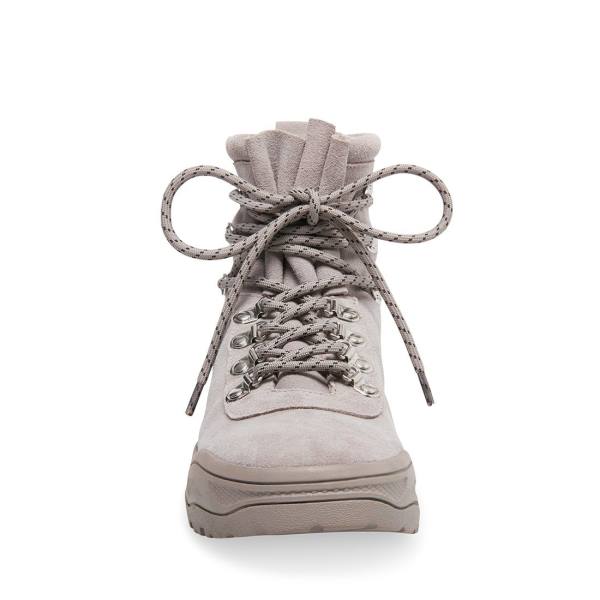 Steve Madden Mojave Semsket Skinn Ankelstøvletter Dame Lyse Grå | SM-756YO