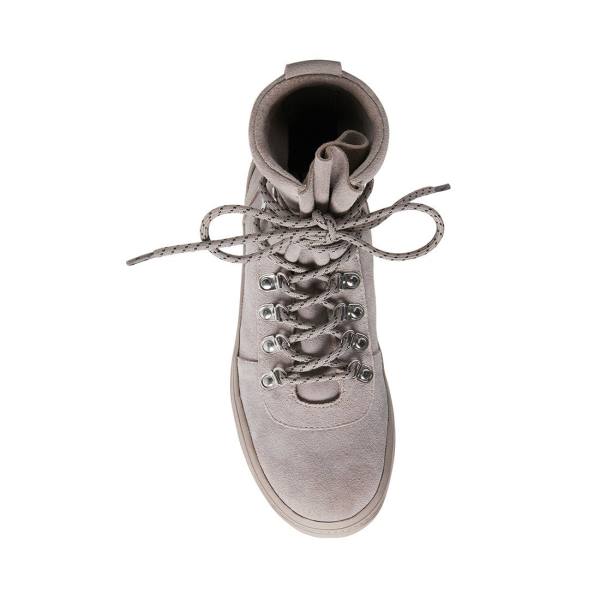 Steve Madden Mojave Semsket Skinn Ankelstøvletter Dame Lyse Grå | SM-756YO